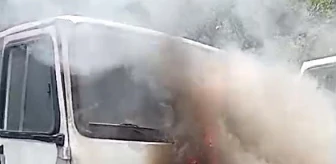 Yalova'da minibüs yangını