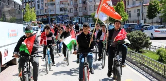 Bayburt'ta 'Pedal Sesimiz Filistin'e Umut Olsun' Etkinliği Düzenlendi