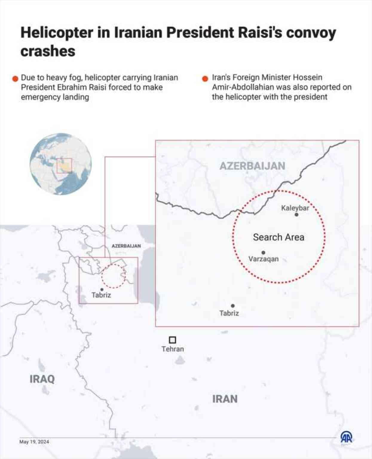 İran Cumhurbaşkanı İbrahim Reisi'nin helikopteri düştü
