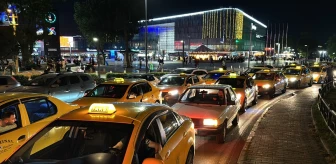 Bursa'da Taksicilere Yönelik Saldırıya Karşı Konvoy Düzenlendi