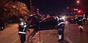 Kartal'da aşırı hız yapan sürücü park halindeki araçlara çarptı: 1 yaralı