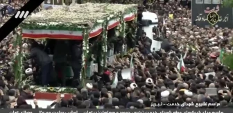 İran Cumhurbaşkanı İbrahim Reisi ve beraberindekiler için Tebriz'de tören düzenleniyor