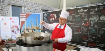 Edirne'de Türk Mutfağı Haftası etkinliklerinde coğrafi işaretli Edirne tava ciğeri ikram edildi