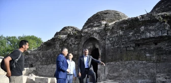 Edirne Valisi Gazi Mihal Hamamı'nı Ziyaret Etti