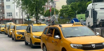 Bursa'da bıçaklanan taksici için şoförler konvoy düzenledi