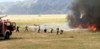Şırnak Şerafettin Elçi Havalimanı'nda Yangın ve Acil Durum Tatbikatı Gerçekleştirildi