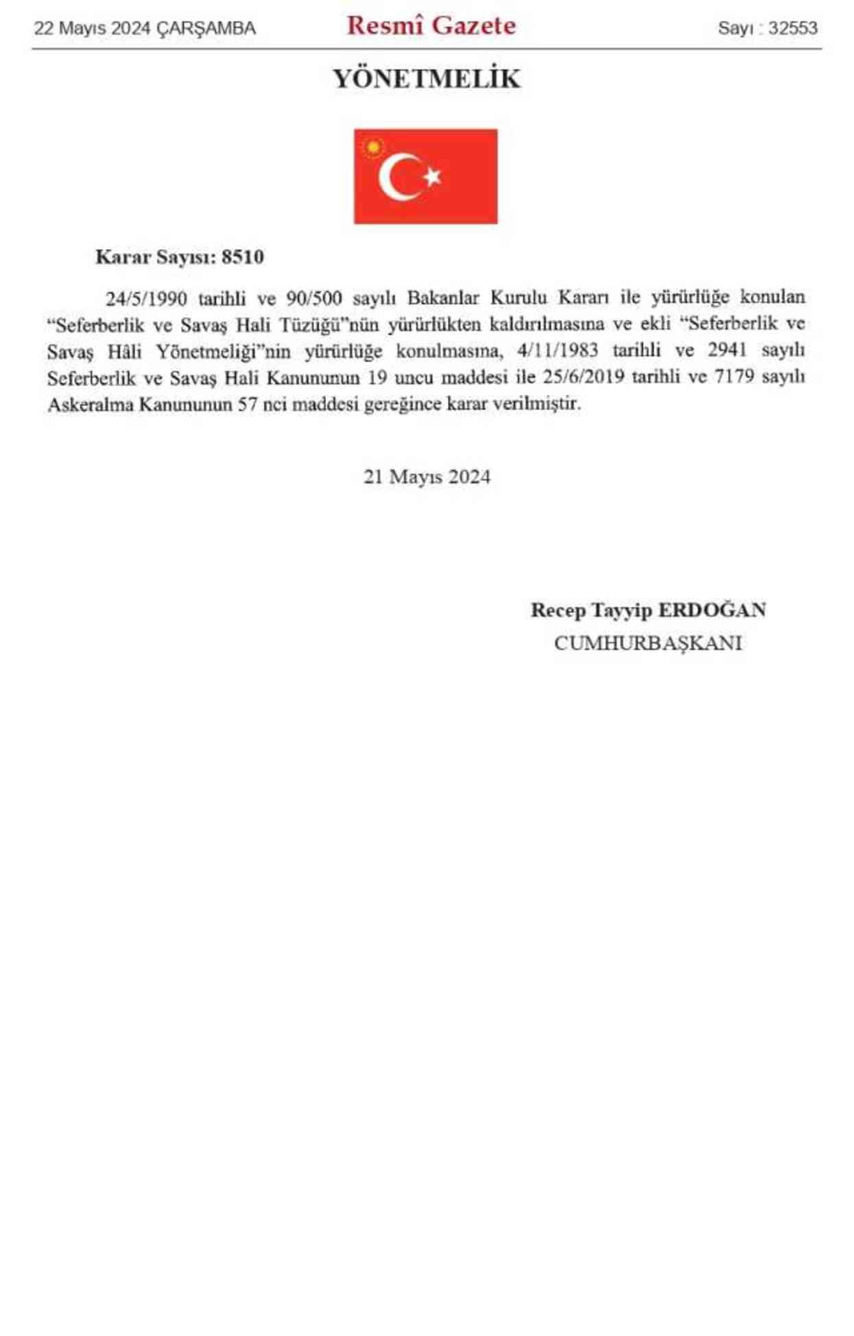 Yeni seferberlik kanunu tam metni OKU İNDİR - PDF 2024