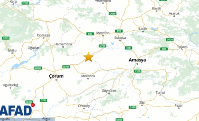 Amasya deprem mi oldu? 23 Mayıs Perşembe Amasya deprem mi oldu?