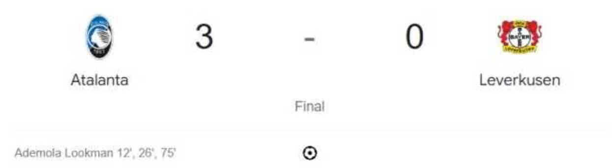 Atalanta Bayer Leverkusen maçı kaç kaç, bitti mi? MAÇ SKORU! Atalanta B.Leverkusen maçı kaç kaç, canlı maç skoru! Atalanta Bayer Leverkusen maçı kaç kaç, bitti mi? MAÇ SKORU! Atalanta B.Leverkusen maçı kaç kaç, canlı maç skoru!