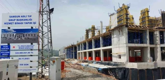 Samsun Adli Tıp Grup Başkanlığı binasının inşaatı devam ediyor