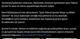 Emine Erdoğan, Şule Yüksel Şenler Vakfı Kitap ve Kültür Günleri'ni övdü