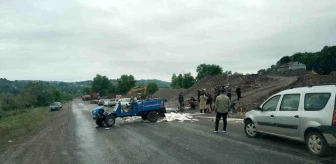 Zonguldak'ta patpat motoru kaza yaptı, 3 kişi yaralandı