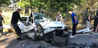 Çorlu'da 2 Otomobil Çarpıştı: 5 Kişi Yaralandı