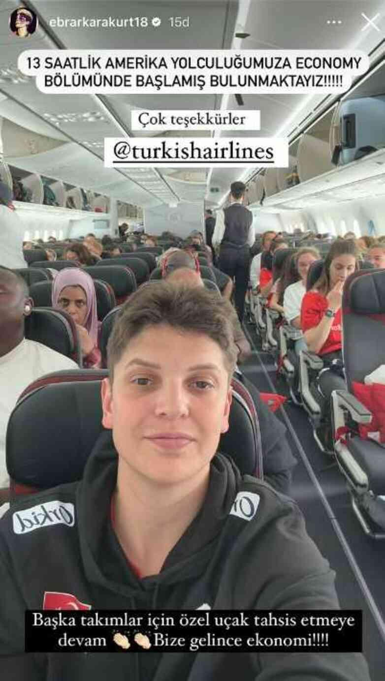 Milli Voleybolcu Ebrar Karakurt'tan, THY'ye sert tepki