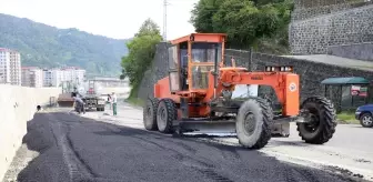 Arhavi'de Kapisre Köprüsü Kavşağı genişletme çalışmaları sürüyor