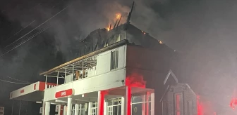 Bolu'da akaryakıt istasyonunda çıkan yangın hasara neden oldu