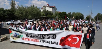 Iğdır Üniversitesi Öğrencileri İsrail'in Filistin'e Saldırılarını Protesto Etti