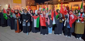 Yozgat'ta İsrail'in Filistin kampına saldırısını protesto ettiler