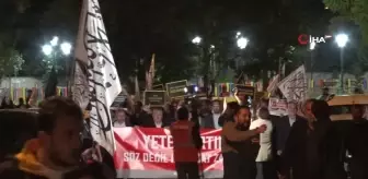 Ankara'da Köklü Değişim Derneği, İsrail'in Refah'ta başlattığı saldırıyı protesto etti