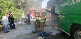 Balıkesir-Bursa Karayolu Üzerinde Seyir Halindeki Otobüste Yangın Çıktı