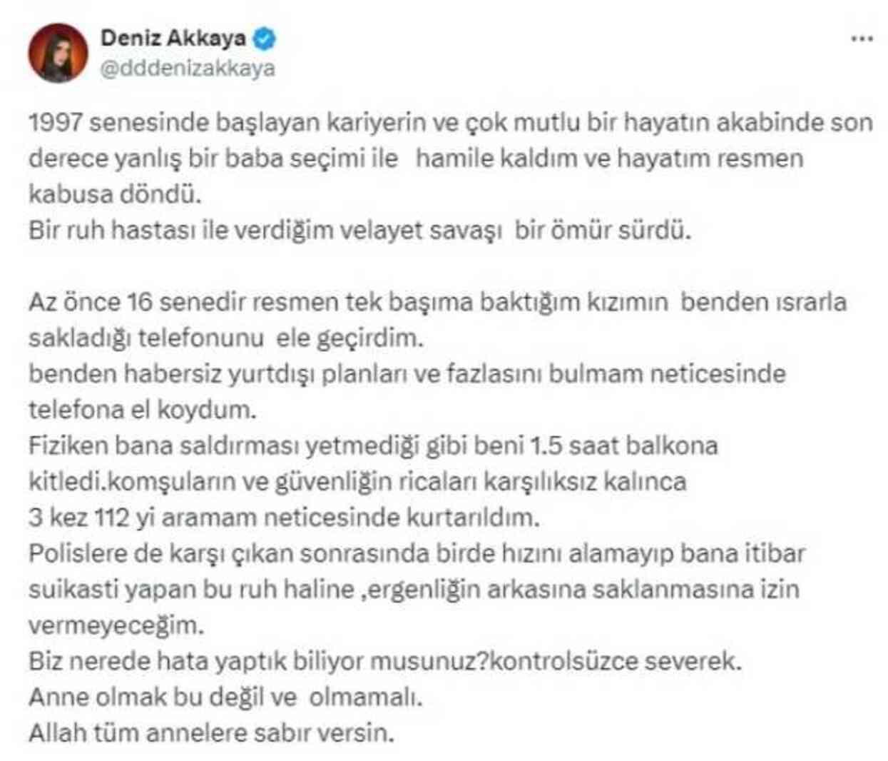 Deniz Akkaya ve kızı olayı nedir? Deniz Akkaya'nın eski eşi Efe Önbilgin kimdir? Deniz Akkaya ve kızı olayı nedir? Deniz Akkaya'nın eski eşi Efe Önbilgin kimdir?