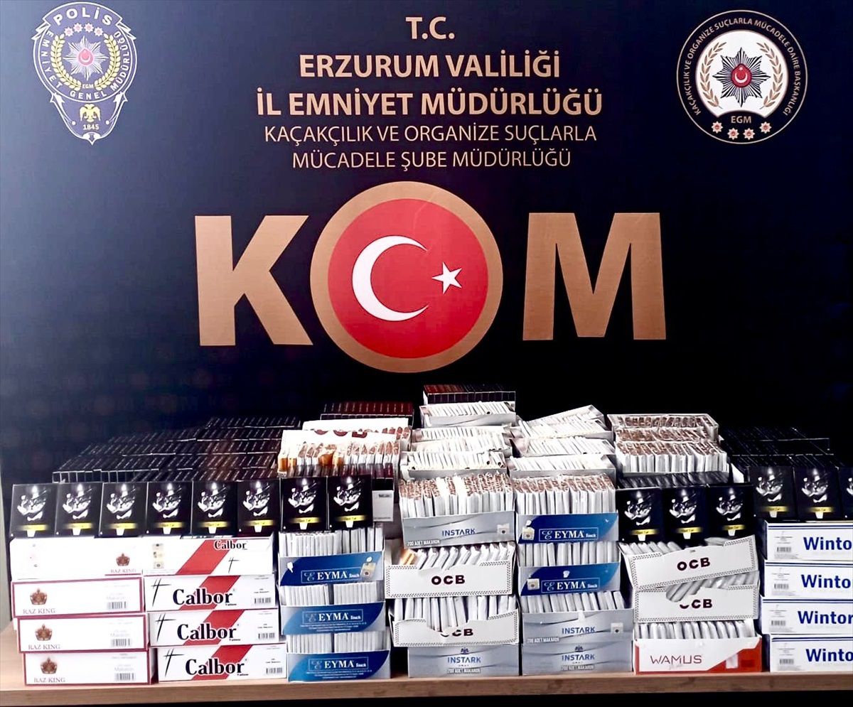 Erzurum'da 252 Bin Gümrük Kaçağı Makaron Ele Geçirildi