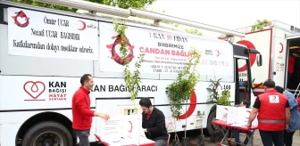 Giresun'da Kan Bağışına 10 Meyve Fidanı Hediye Edildi