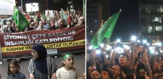 İsrail'in vahşetine İstanbullular da sessiz kalmadı