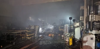 Kayseri'de soba imalatı yapan iş yerinde yangın çıktı
