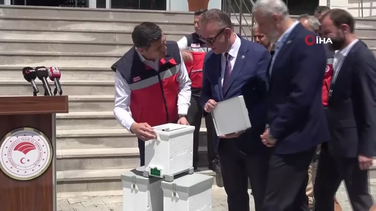 Kütahya'da ana arı ve arı sütü üretimi ekipmanları dağıtıldı