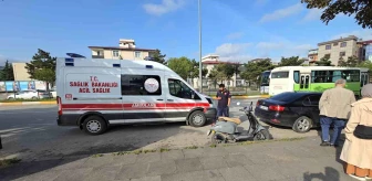 Tokat'ta motosikletin çarptığı yaya yaralandı