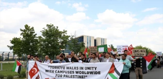 Trakya Üniversitesinde İsrail'in Refah kampına yönelik saldırısı protesto edildi