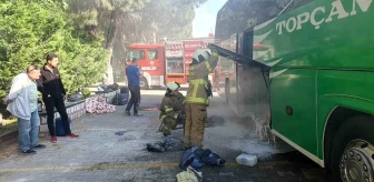 Balıkesir'de yolcu otobüsünde çıkan yangın söndürüldü