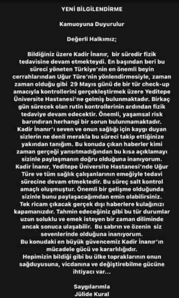 Kadir İnanır'ın sağlık durumu nasıl, hastalığı ne? Kadir İnanır'ın son durum ne?