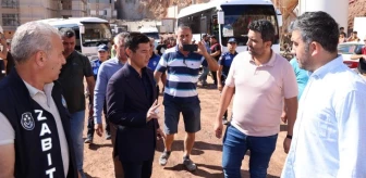 Marmaris Belediye Başkanı Ünlü, yasağa rağmen çalışmaların devam ettiği otel inşaatına baskın yaptı