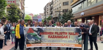 Trabzon Emek ve Demokrasi Platformu İsrail'in Filistin'e saldırılarını protesto etti