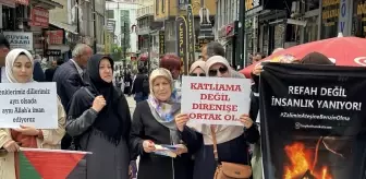 Ağrı'da İsrail'in Gazze'ye saldırılarını protesto