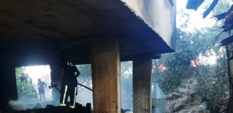 Alanya'da çocukların çakmakla çıkardığı yangın hasara neden oldu