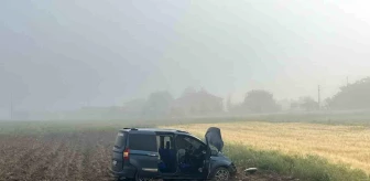 Afyonkarahisar'da tarım arazisine giren araçta 3 kişi yaralandı