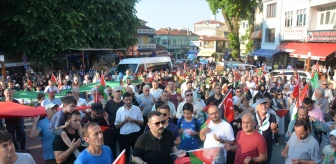 Akçakoca'da Filistin'e Destek Yürüyüşü Gerçekleştirildi
