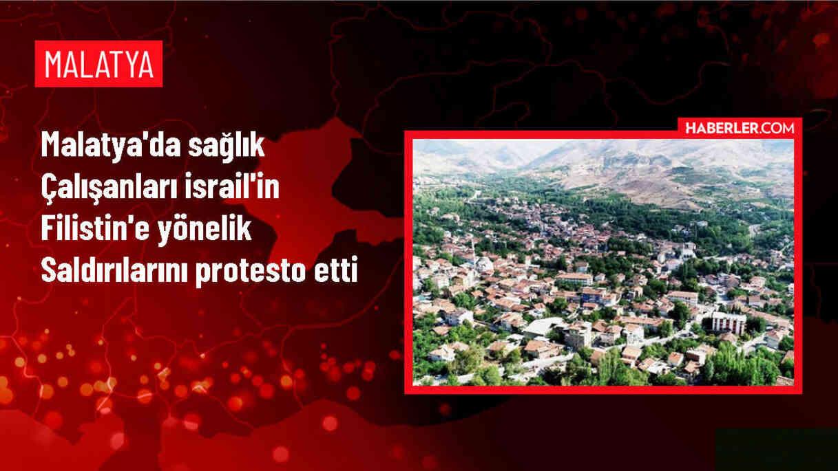 Malatya'da Sağlık Çalışanları İsrail'in Filistin'e Yönelik Saldırılarını Protesto Etti