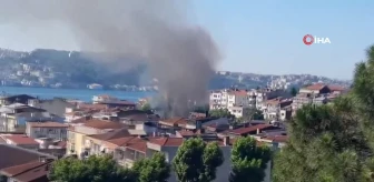 Ortaköy'de iki katlı binada yangın paniği