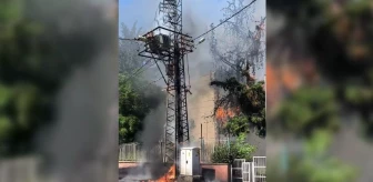 Şanlıurfa'da enerji şirketine ait trafoda çıkan yangın büyüdü