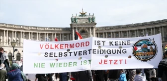 Viyana'da İsrail'in Filistin'e yönelik saldırıları protesto edildi