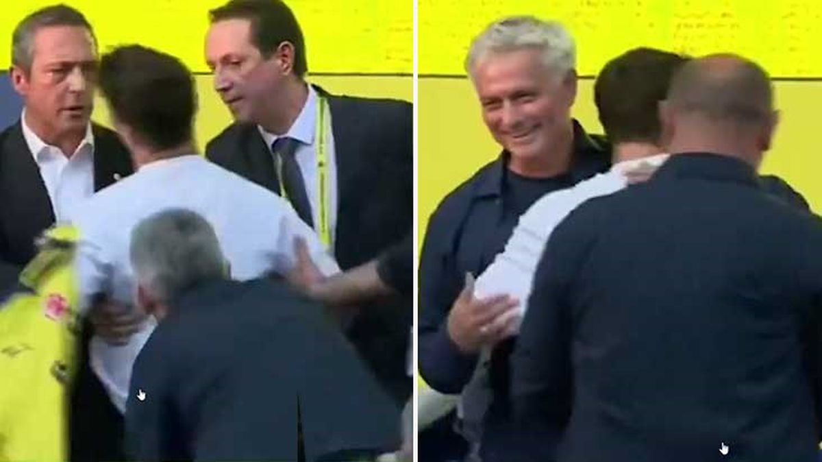 Şimdiden gönülleri fethetti! Koşarak Mourinho'nun üzerine gidince Ali Koç kendini siper etti