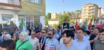 Samsun'da 'Özgür Filistin' yürüyüşü düzenlendi