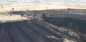 Manisa'da Tarım Arazilerinde Yangın Çıktı