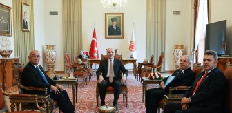 TBMM Başkanı Numan Kurtulmuş, DSP Genel Başkanı Önder Aksakal'ı kabul etti
