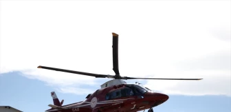 Erzurum'da Dağlık Araziye Düşen Kadın Ambulans Helikopterle Hastaneye Ulaştırıldı