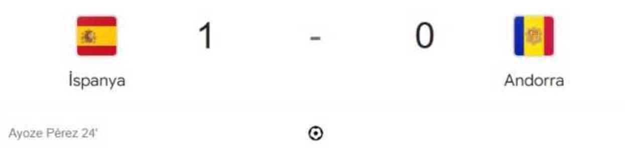 İspanya Andorra maçı kaç kaç, bitti mi? MAÇ SKORU! İspanya Andorra maçı kaç kaç, canlı maç skoru!